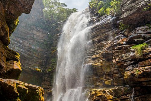 Mosquito-Wasserfall in der Chapada Diamantina in der Landschaft von B