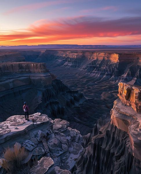 Licht overstroomd landschap van fernlichtsicht