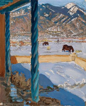 Taos-huis in zonlicht, 1925, Akseli Gallen-Kallela