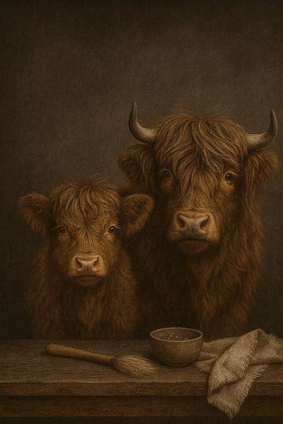 Rural Sober Living - Still life with Scottish Highlanders by Kleurenrijk