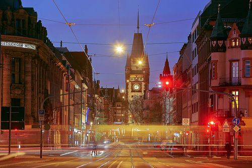 Uitzicht op de Martinstor Freiburg