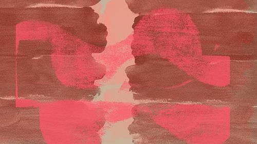 Abstracte kunst met organische vormen