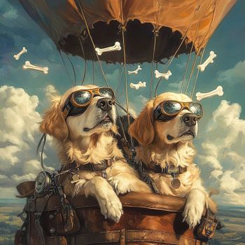 Golden retrievers op avontuur