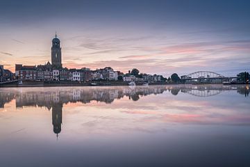 Deventer skyline at a quiet sunrise by Edwin Mooijaart