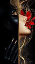 goud - zwart - rood van Gelissen Artworks thumbnail
