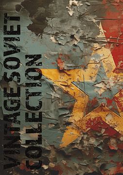 Vintage Sovjet Collectie reclameposter 70s retro grunge stijl illustratie van Animaflora PicsStock