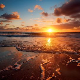 Goldener Sonnenuntergang von TheXclusive Art