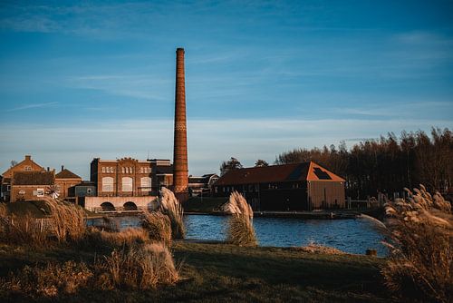 Niederländisches Dampfmaschinenmuseum bei Sonnenuntergang