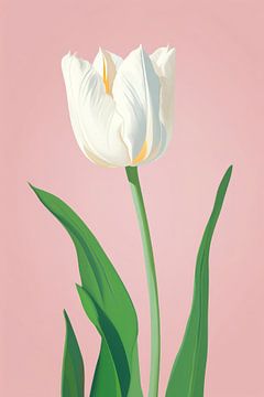 Tulpe in Pastellrosa 1 von ByNoukk