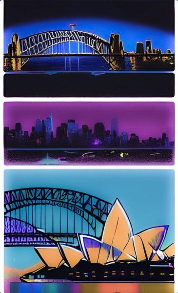 Sydney skyline van Niek Traas