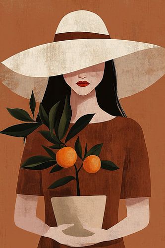 Woman with the Citrus Tree no.2