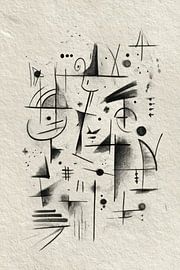 Abstract face with playful lines by Joriali Abstract