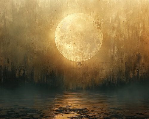 Abstract Lunar landscape