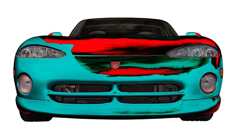 Dodge Viper RT/10 Art Car in red-cyan von aRi F. Huber