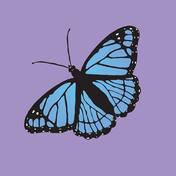 Papillon bleu par Bianca Wisseloo