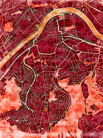 Karte von Seraing im stil 'Amber Autumn'