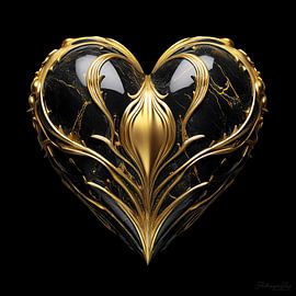 Goldenes Herz – Luxus zeitloser Liebe von AidasignArt