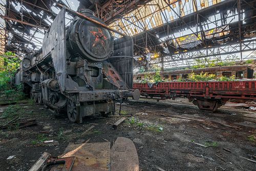 Verloren plaats - Verlaten locomotieven in het Oostblok