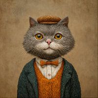 Porträt einer Katze mit Hut