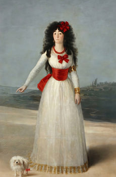 Woman in White and Red