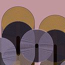 Retro Sunset with Rainbow Geometry VI by Mad Dog Art thumbnail