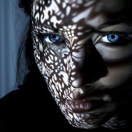 Light portrait of a woman by Poster Art Shop