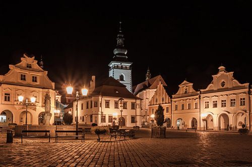 Romantic town by night