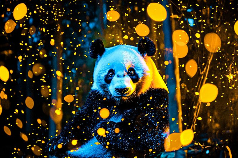 Panda avec lucioles par Art & Soul Creations