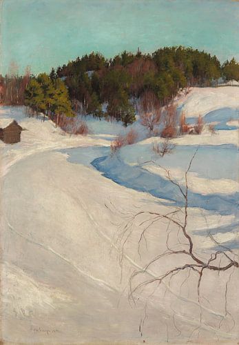 Winterlandschap, Myllykylä, 1896, Pekka Halonen