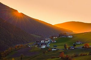 Zonsondergang in de Dolomieten van Henk Meijer Photography