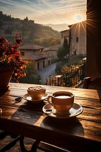 Kaffee am Fenster