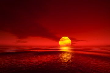 ein Sonnenuntergang über dem Meer