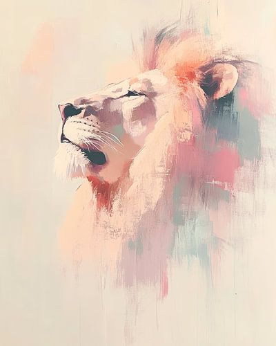 Lion in paint