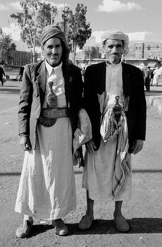 Jeminite men with a knife - analogue photography!