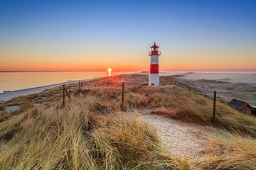 Morning light at Sylter Lighthouse by Ursula Reins