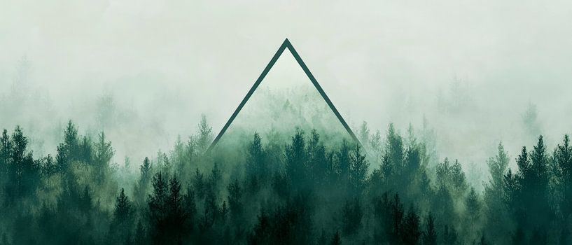 Forme géométrique dans le brouillard par Poster Art Shop