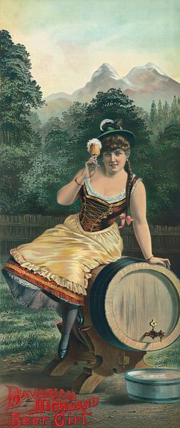 Henry Jerome Schile - Bavarian highland beer girl (1886) by Peter Balan