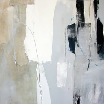 Peinture abstraite moderne "Feeling blue" (sentiment de bleu) sur Studio Allee