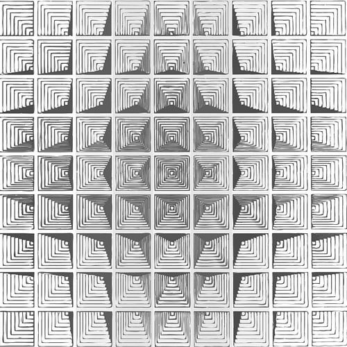 Zwart Wit Abstract Geïnspireerd door Mondriaan en Panton