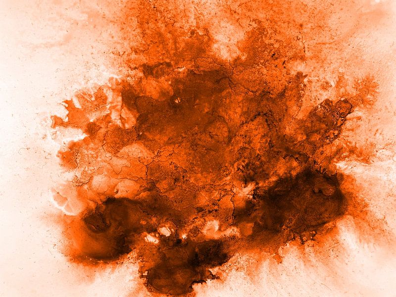 Joyful spring awakening in orange by KW Malerei