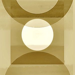 Abstrakte Pastell Formen Monochrom Ocker