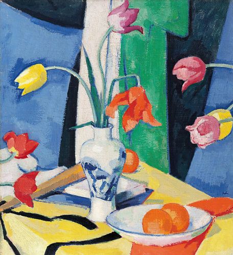 Samuel John Peploe - Still Life with Tulips (1919)