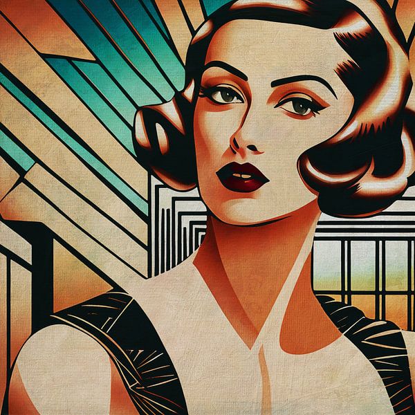 Portrait of Marianne a girl from the twenties by Jan Keteleer (JanKé): A Journey Beyond the Canvas