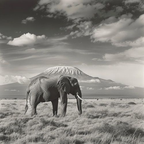 Olifant en Kilimanjaro