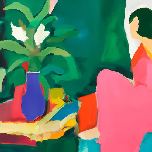 Buntes abstraktes Porträt