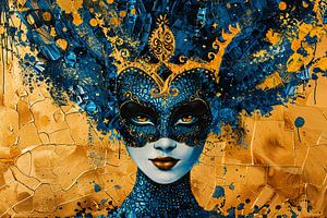 Frau Maske Gold | Azure Masquerade