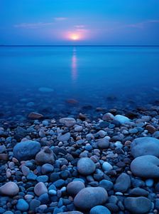 Blaue Stunde am Meer