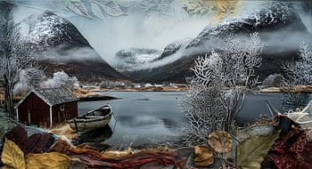 Lofoten, Landschap met hut