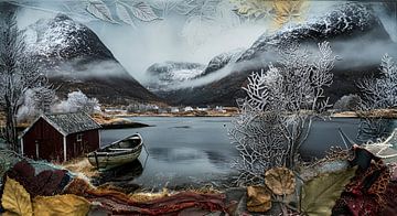 Lofoten, Landschap met hut van Nick Wendt