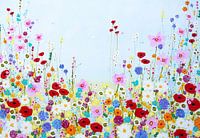 Painting flower field